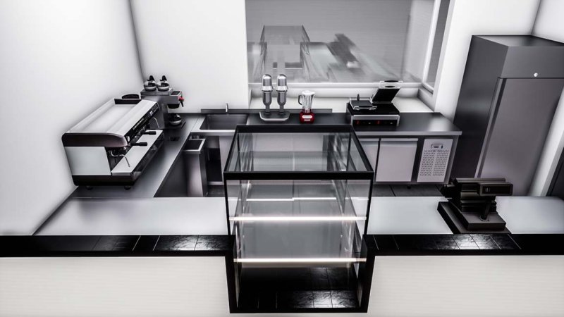 Equipment layout drawing produced by the Sheffield design team