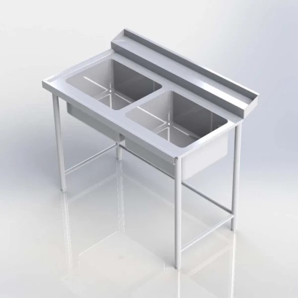 Sheffield Fabrications Pre Rinse Double Bowl Sink SDBPR1207R