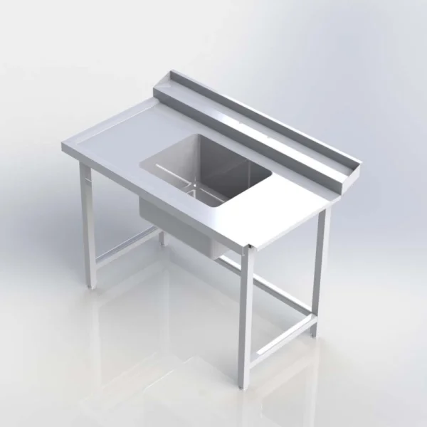 Sheffield Fabrications Pre Rinse Single Bowl Sink SSBPR1207R