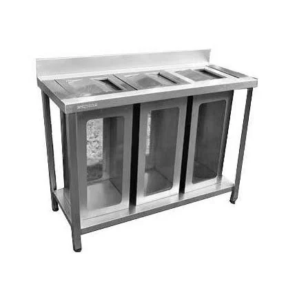 Sheffield Fabrications Partitioned Dust Bin With Compartments