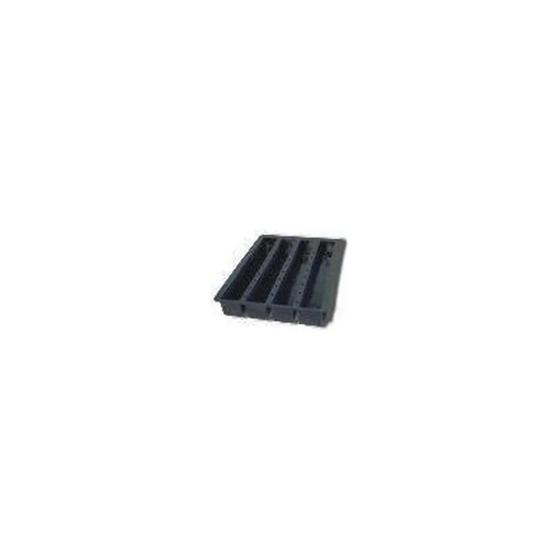 Silikomatt 4 Rectangular log black silicone mould