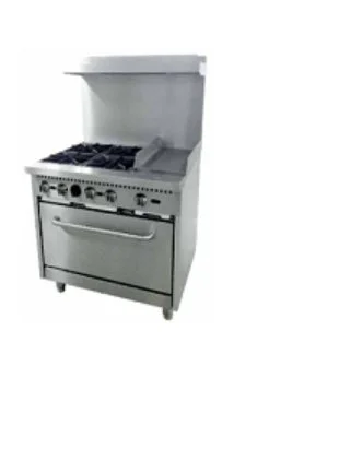 4 Burner Gas Range With Griddle And Oven RGR36-G12 Redline - view 2