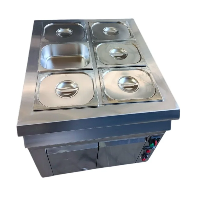 Sheffield Fabrications Bain Marie With Hot Cupboard 6 Half Containers - view 3