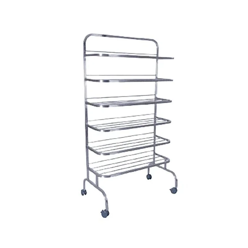 Sheffield Fabrications Hospital Shoe Rack (Stainless Slipper Trolley)