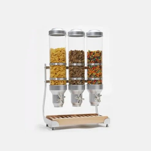 Rosseto Cereal Dispenser With 3 Containers ON Metal Base