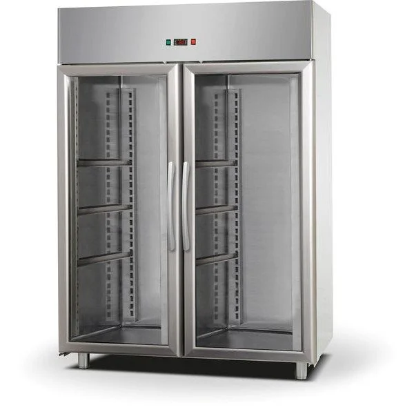 Tecnodom Upright Double Glass Door Freezer Technodom