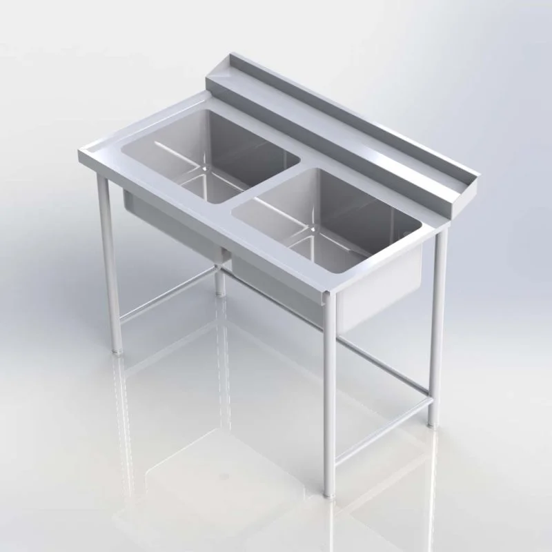 Sheffield Fabrications Pre Rinse Double Bowl Sink SDBPR1807R