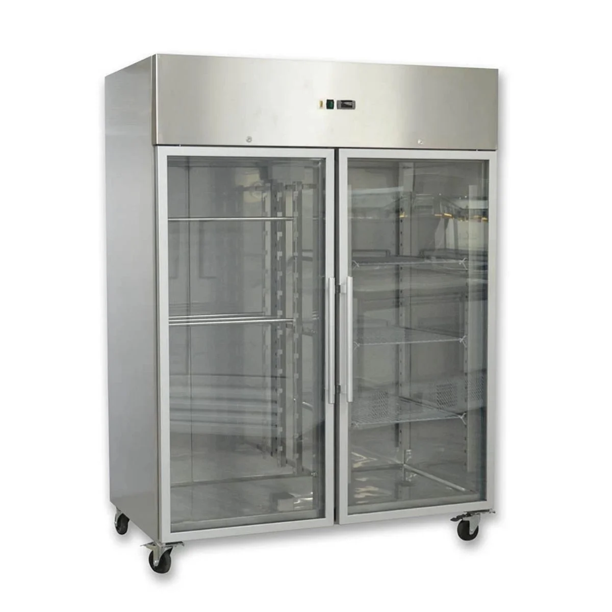 Blueline Upright Double Glass Door Freezer
