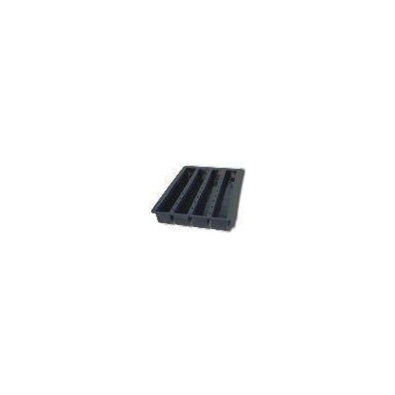 Silikomatt 4 Rectangular log black silicone mould
