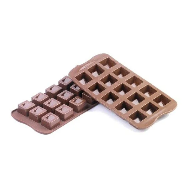 Silikomatt Brown cubo mould