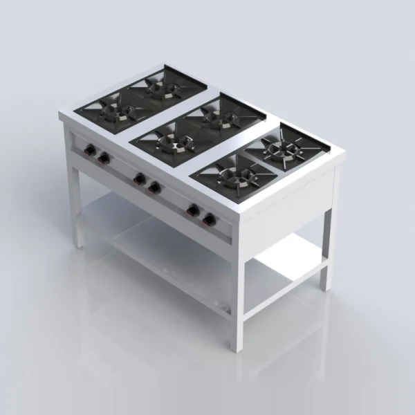 Sheffield Fabrications 6 Burner Low Pressure Cooker Free Standing