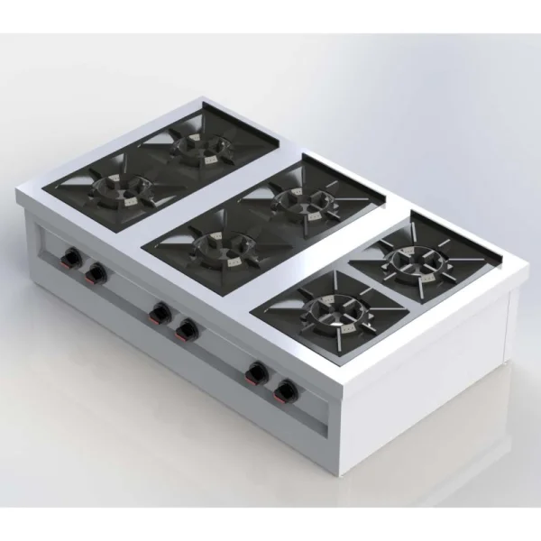 Sheffield Fabrications 6 Burner Low Pressure Cooker Table Top