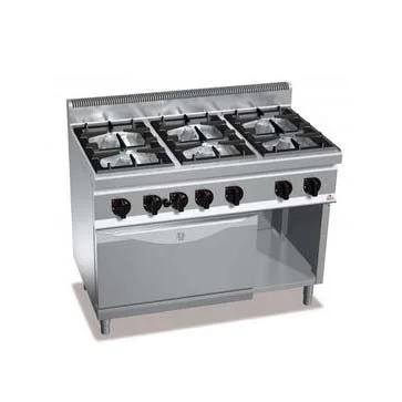 6 Burner Gas Cooker+Oven-Bertos