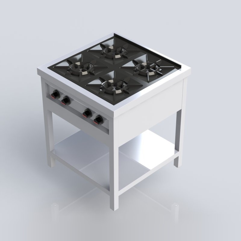 Sheffield Fabrications 4 Burner Low Pressure Cooker Free Standing