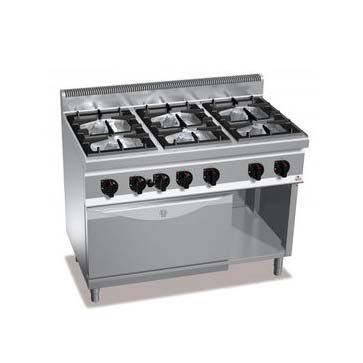 6 Burner Gas Cooker+Oven-Bertos