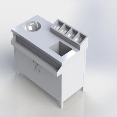 Sheffield Fabrications Cocktail Unit With Cupboard CTU110CB