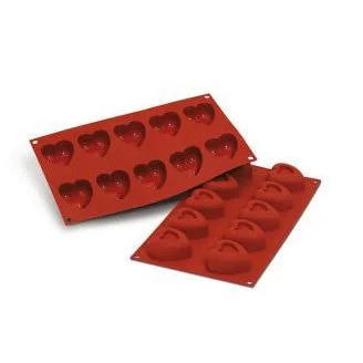 Silikomatt Terracotta siliconflex-Medium heart savarin