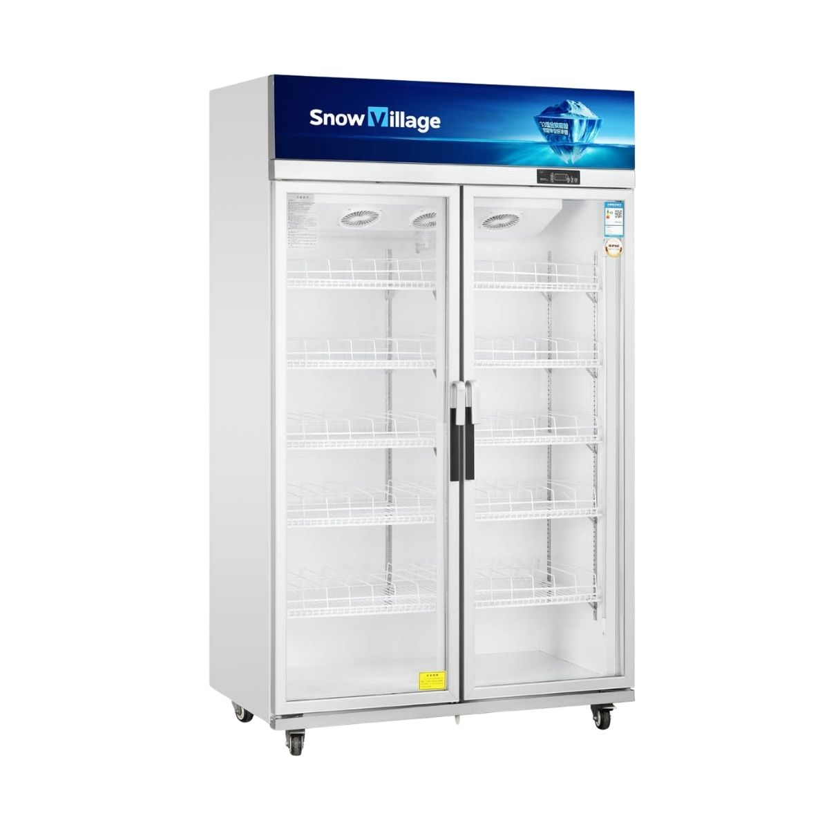 SV-Blueline Vertical Display Cabinet Double Door Chiller (Aluminum Frame)