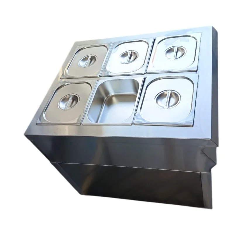 Sheffield Fabrications Bain Marie With Hot Cupboard 6 Half Containers - view 4