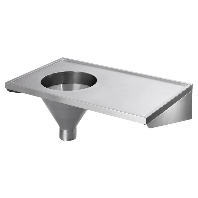 Sheffield Fabrications Stainless Steel Sluice Sink / Slop Hopper With Drainer