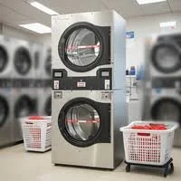 Maxi Laundry 15KG Stacked High Spin Soft Mount Washer Dryer - view 2